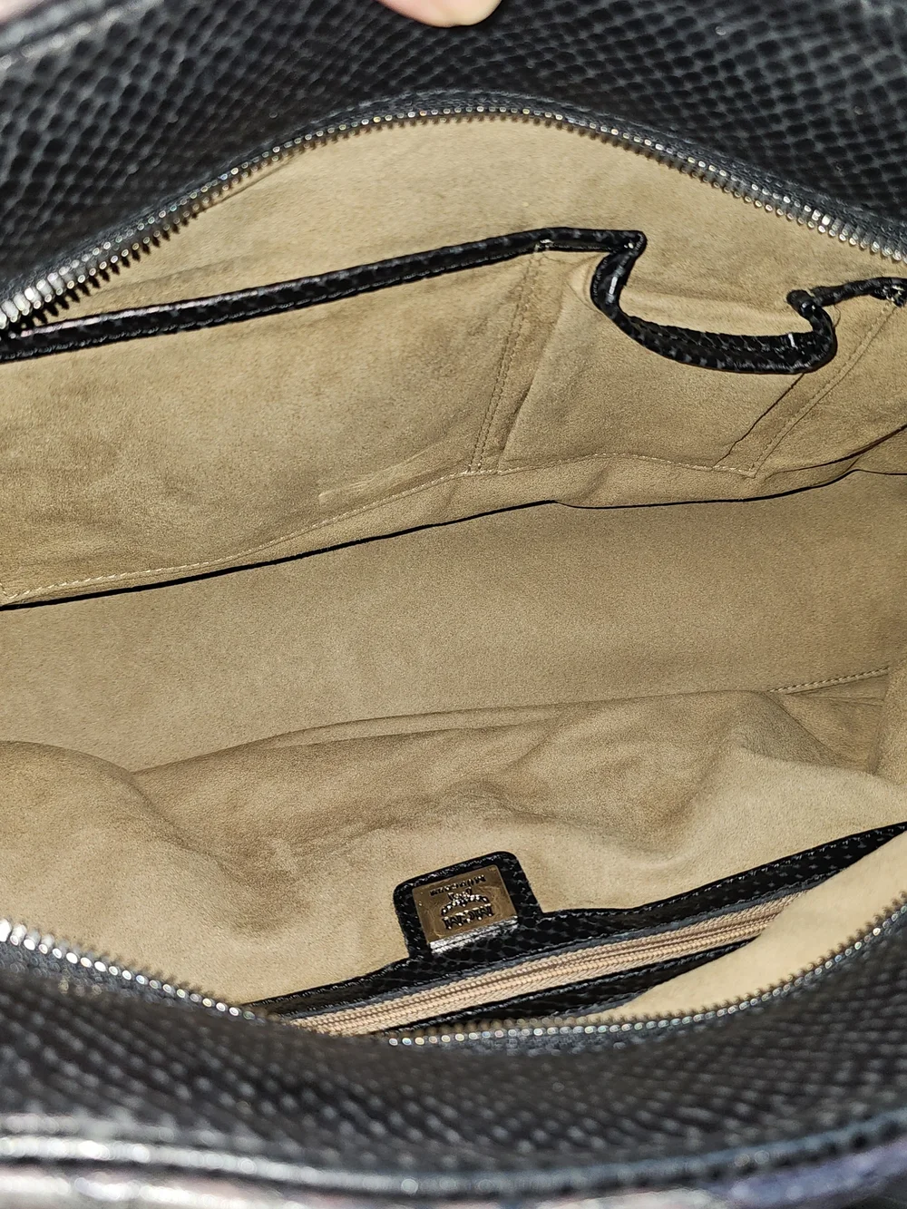 MCM Black Crocodile Iridescent Duffle bag